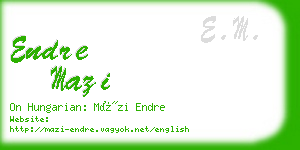 endre mazi business card